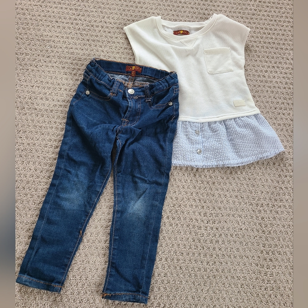 7 for all Mankind matching set 3T jeans